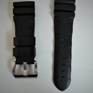 Panerai Rubber Strap Caoutchouc 26 / 22 MM with brushed steel buckle